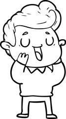 happy cartoon man