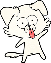 cartoon dog with tongue sticking out