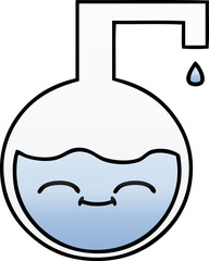 gradient shaded cartoon of a science experiment