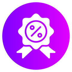 Naklejka premium discount gradient icon