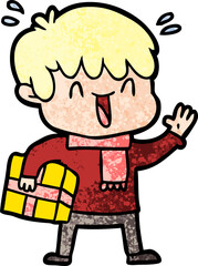 cartoon laughing boy