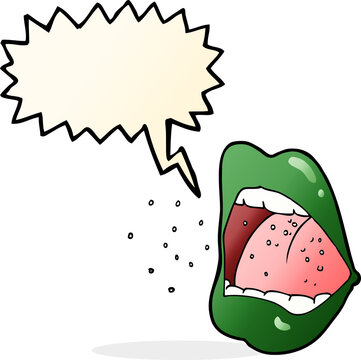 recommend clip art: cartoon sneezing mouth with speech bubble
