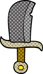 cartoon doodle dagger