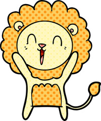laughing lion cartoon