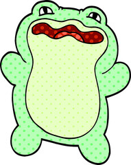 cartoon doodle frog