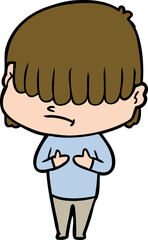 cartoon boy with untidy hair
