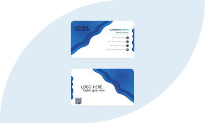 Modern and simple business card design . Vector illustration print template