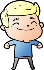 happy cartoon man