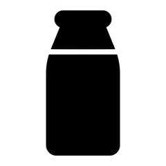 milk bottle glyph icon