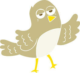 flat color illustration of bird
