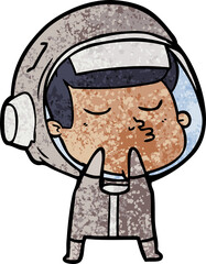 cartoon confident astronaut © lineartestpilot