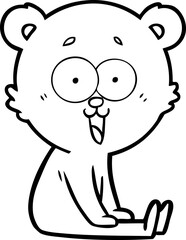 laughing teddy  bear cartoon