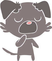 flat color style cartoon dog