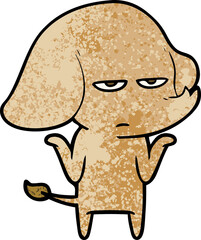 annoyed cartoon elephant