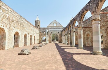 Fototapeta na wymiar The Ex-Convent of Cuilapam de Guerrero in Oaxaca, Mexico, built in the 16th century by Dominican monks