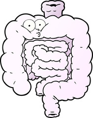 cartoon surprised intestines