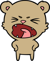 angry cartoon bear