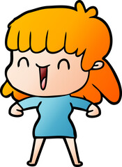 cartoon woman