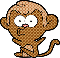 cartoon hooting monkey