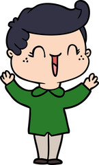 cartoon laughing boy