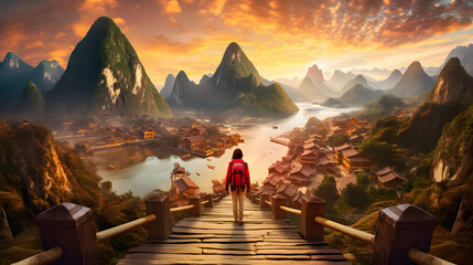 An unforgettable journey through breathtaking landscapes and vibrant cultures, capturing the essence of wanderlust and adventure. Generated IA