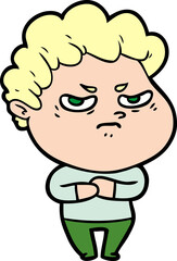 cartoon angry man