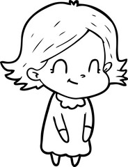 cartoon friendly girl