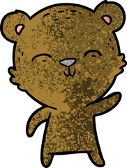happy cartoon bear
