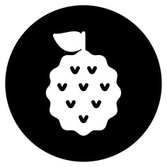 Lychee glyph icon