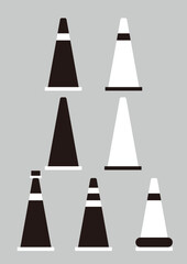 Various forms of triangular cone roadblocks 8