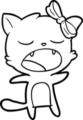 cartoon singing cat