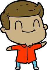Obraz premium cartoon friendly man