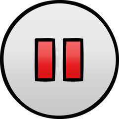 gradient shaded cartoon of a pause button