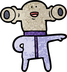 friendly cartoon alien