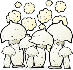 cartoon mushrooms