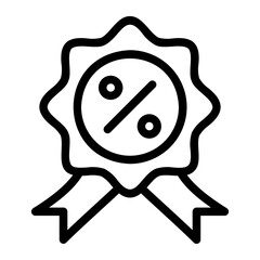 Obraz premium discount line icon