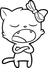 annoyed cartoon cat