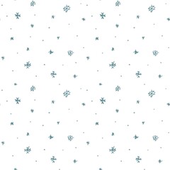 Snow Christmas New Year seamless simple pattern