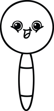 recommend clip art: line drawing cartoon of a magnifying glass