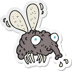 sticker of a cartoon fly