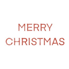 Merry Christmas simple red title lettering sketch 