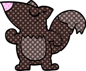cartoon doodle squirrel