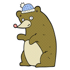freehand drawn cartoon bear