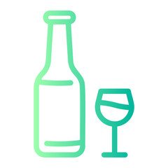 wine bottle gradient icon