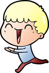 cartoon happy man