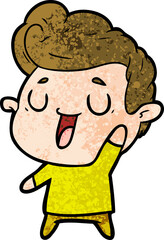 happy cartoon man