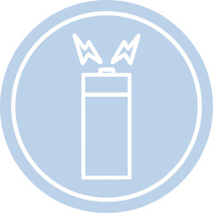 battery circular icon symbol