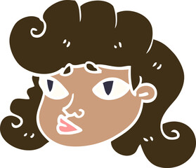 cartoon doodle female face
