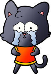 cartoon crying cat