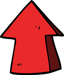 cartoon doodle pointing arrow